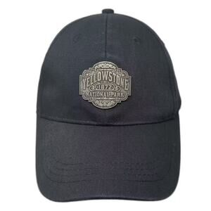 Polar Graphics Baseball Cap Black Slideback Hat Yellowstone National Park OS